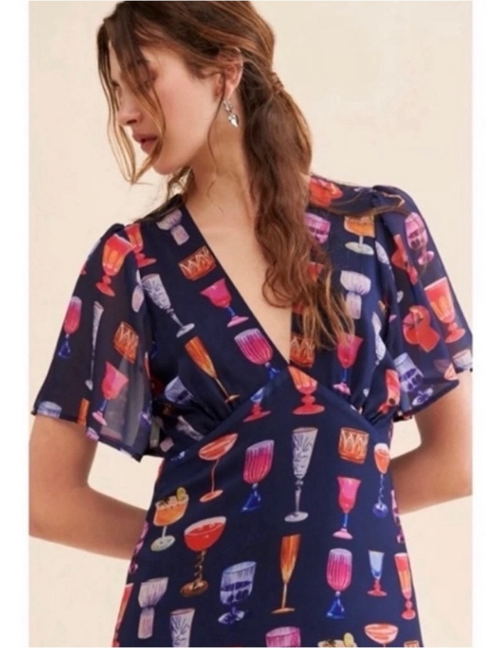 Lisa Says Gah “Cocktail” Print Dress- Sz small
